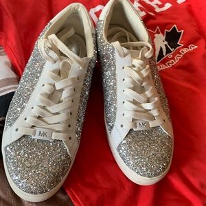 Michael Kors Glitter Silver Sneakers